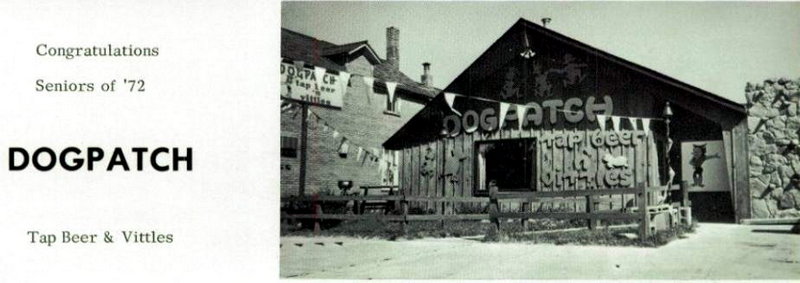 Dogpatch Restaurant - 1972 Yearbook Entry